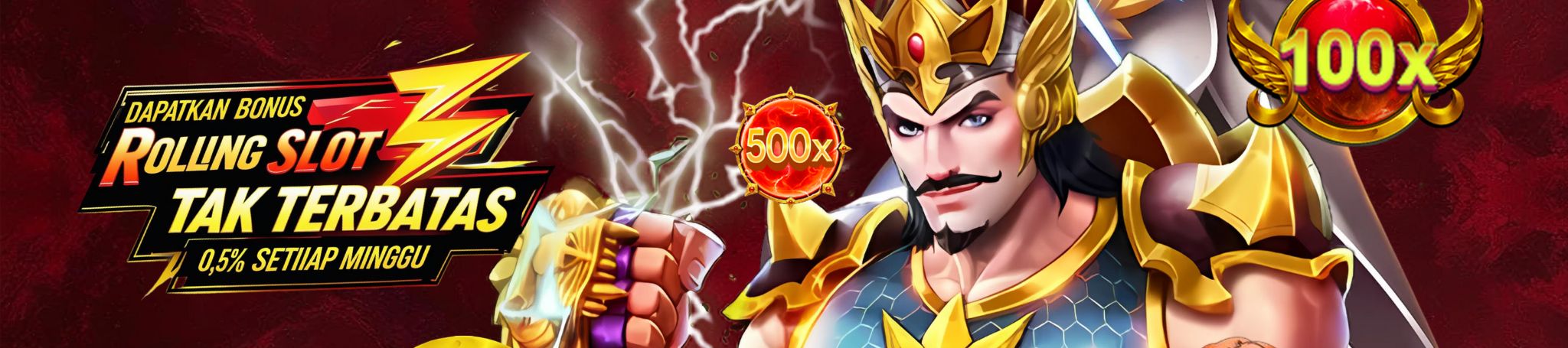 3. BONUS ROLLINGAN SLOT GAME 0.5% ( Tanpa Batas )