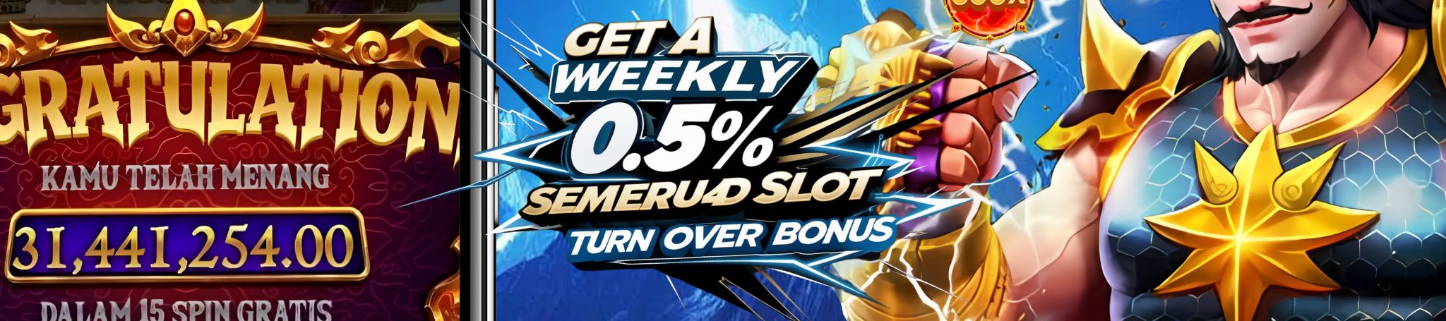 3. BONUS ROLLINGAN SLOT GAME 0.5% ( Tanpa Batas )