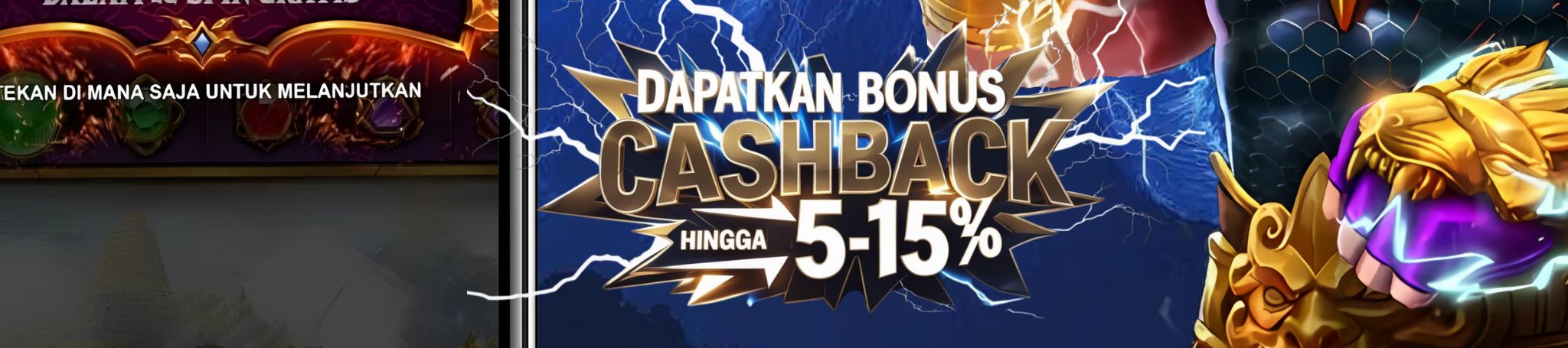 4. BONUS CASHBACK 15% ( Tembak Ikan & Live Game )